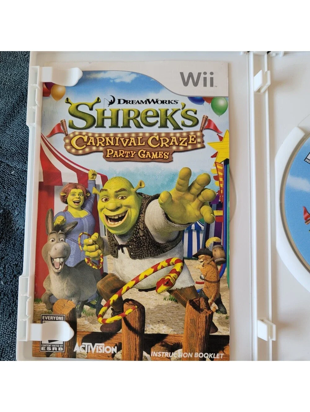 Shrek's Carnival Craze Party Games (Nintendo Wii, 2008) CIB Complete w/ Manual